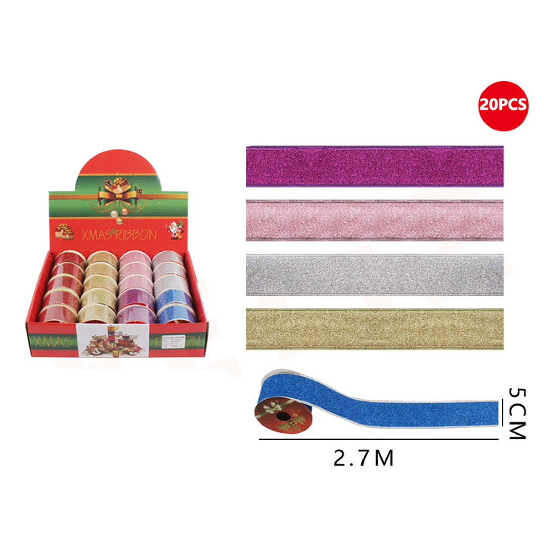 Cinta con glitters 20 pcs 2.7x2.5 cm 1