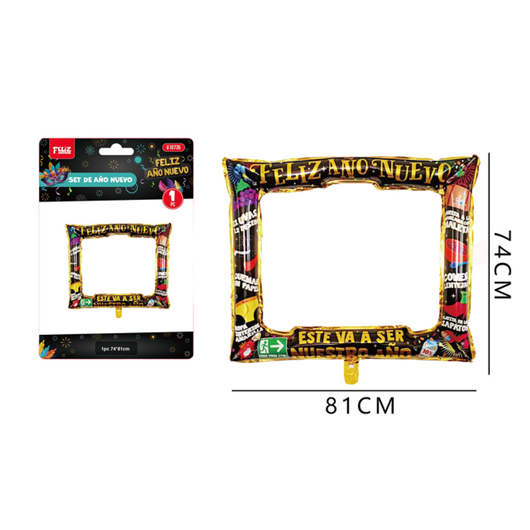 Marco de fotos inflable año nuevo 81x74 cm 1