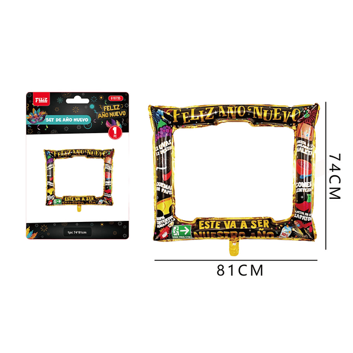 Marco de fotos inflable año nuevo 81x74 cm 1