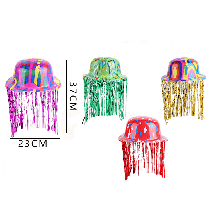 Gorro con cortina metalizada 23x37 cm 1