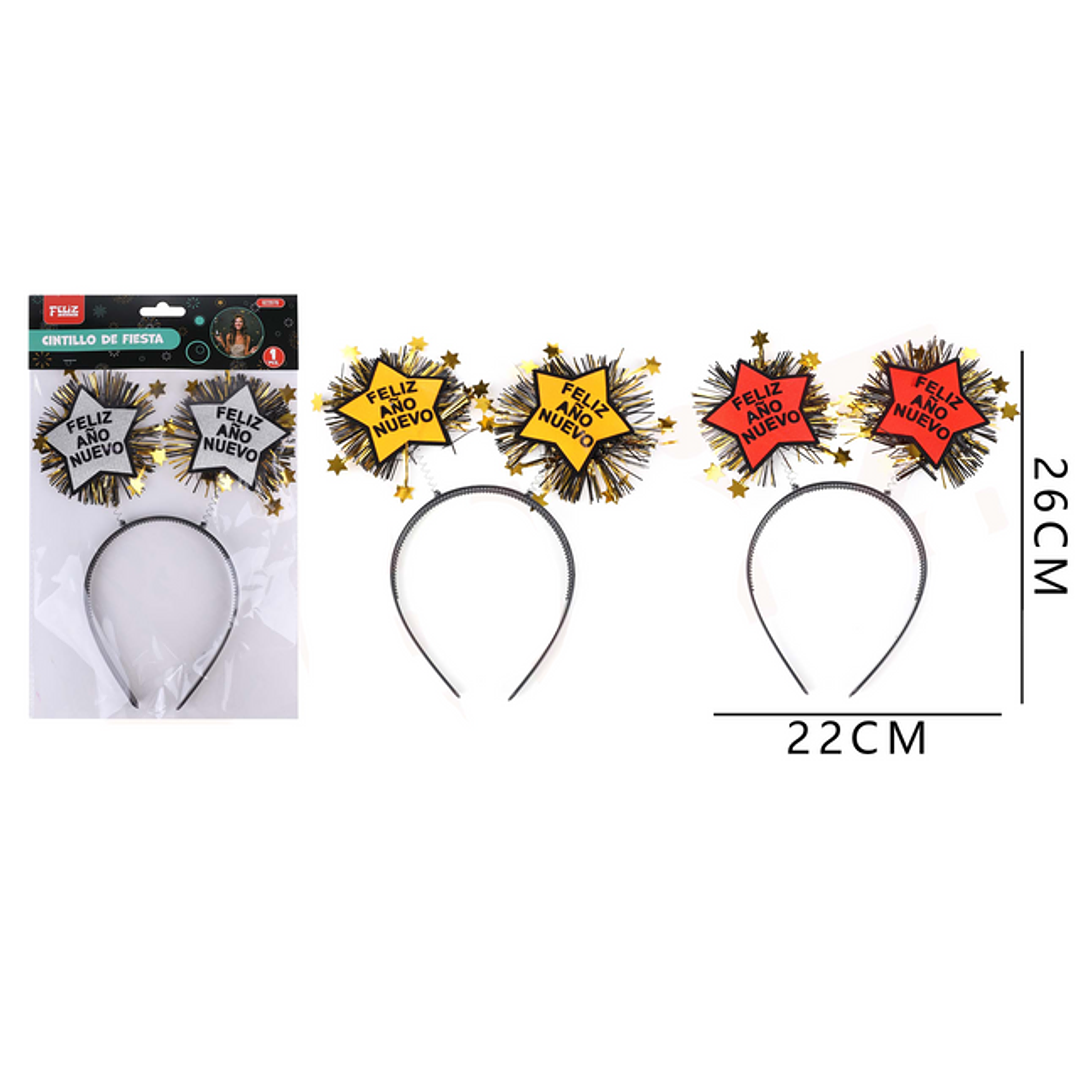 Cintillo estrella feliz año nuevo con papel metalizado 22... 1