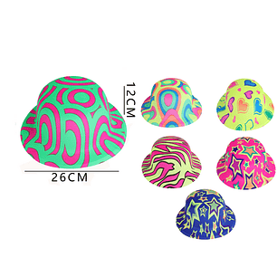 Gorro de fiesta fluor diseños 23x26x12 cm