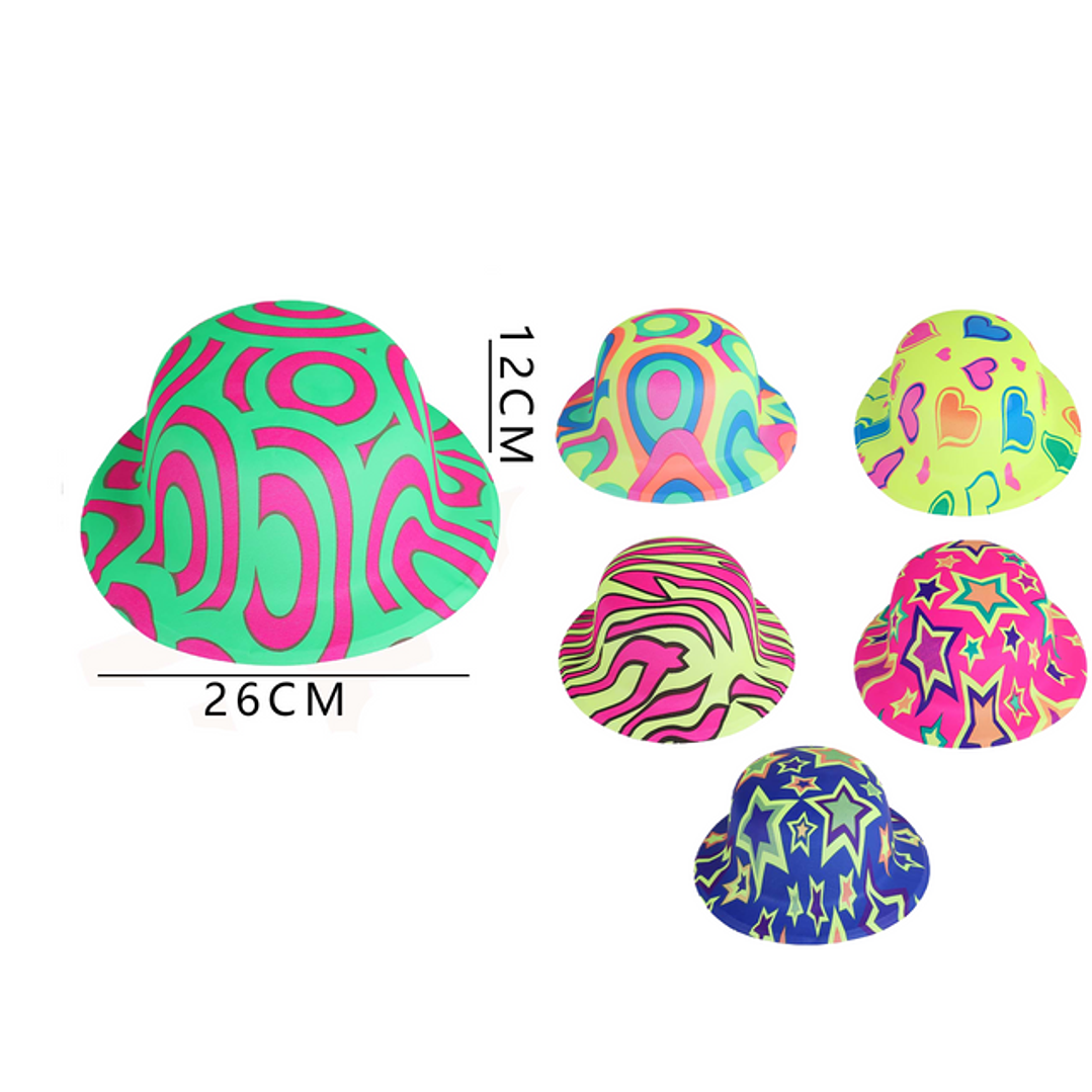 Gorro de fiesta fluor diseños 23x26x12 cm 1