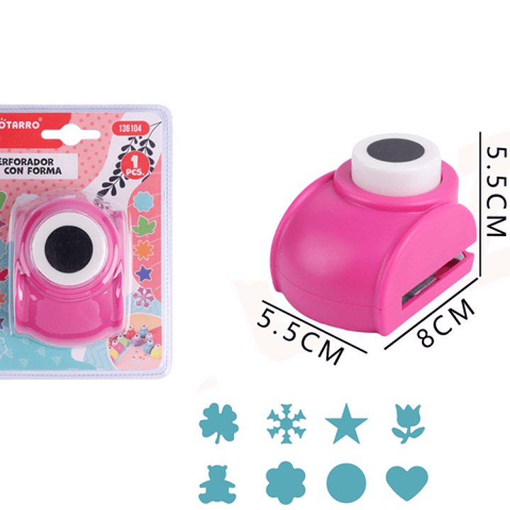 Perforadora con boton con forma 5.5x8x5.5 cm 1