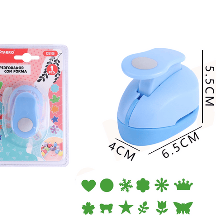 Perforadora Ovalada Celeste Con Forma 4X65X55 Cm 1