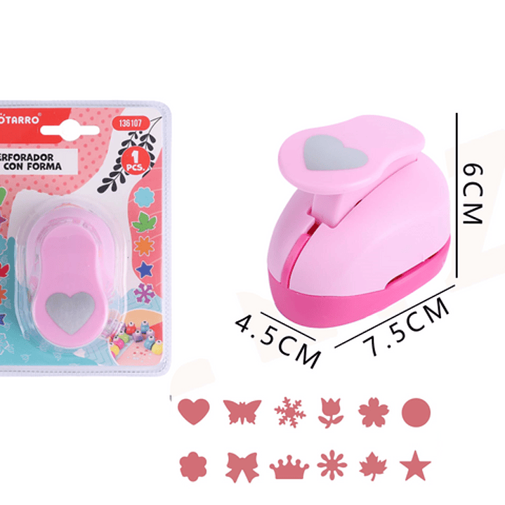 Perforadora Ovalada Rosada Con Forma 45X 75X6 Cm 1