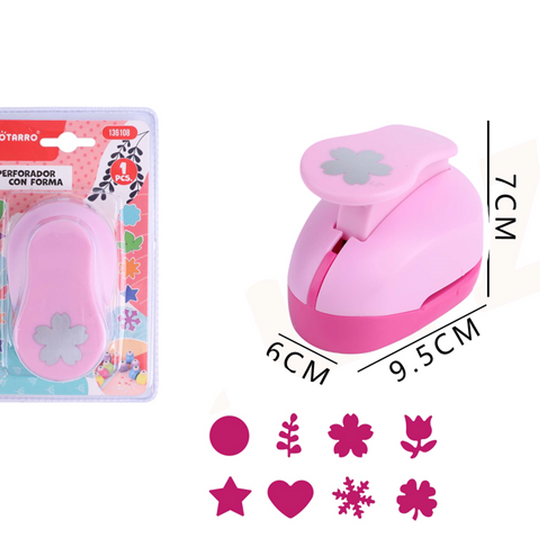 Perforadora con forma colores 6x9.5x7 cm 1