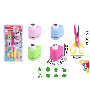 Tijera y perforadoras con forma 2 x 2.5 x 3 cm - 6x 15.5 cm