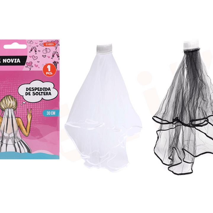 Velo de novia despedida de soltera 130 cm 1