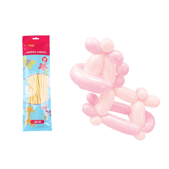 Globos largos amarillos 30 pcs 1
