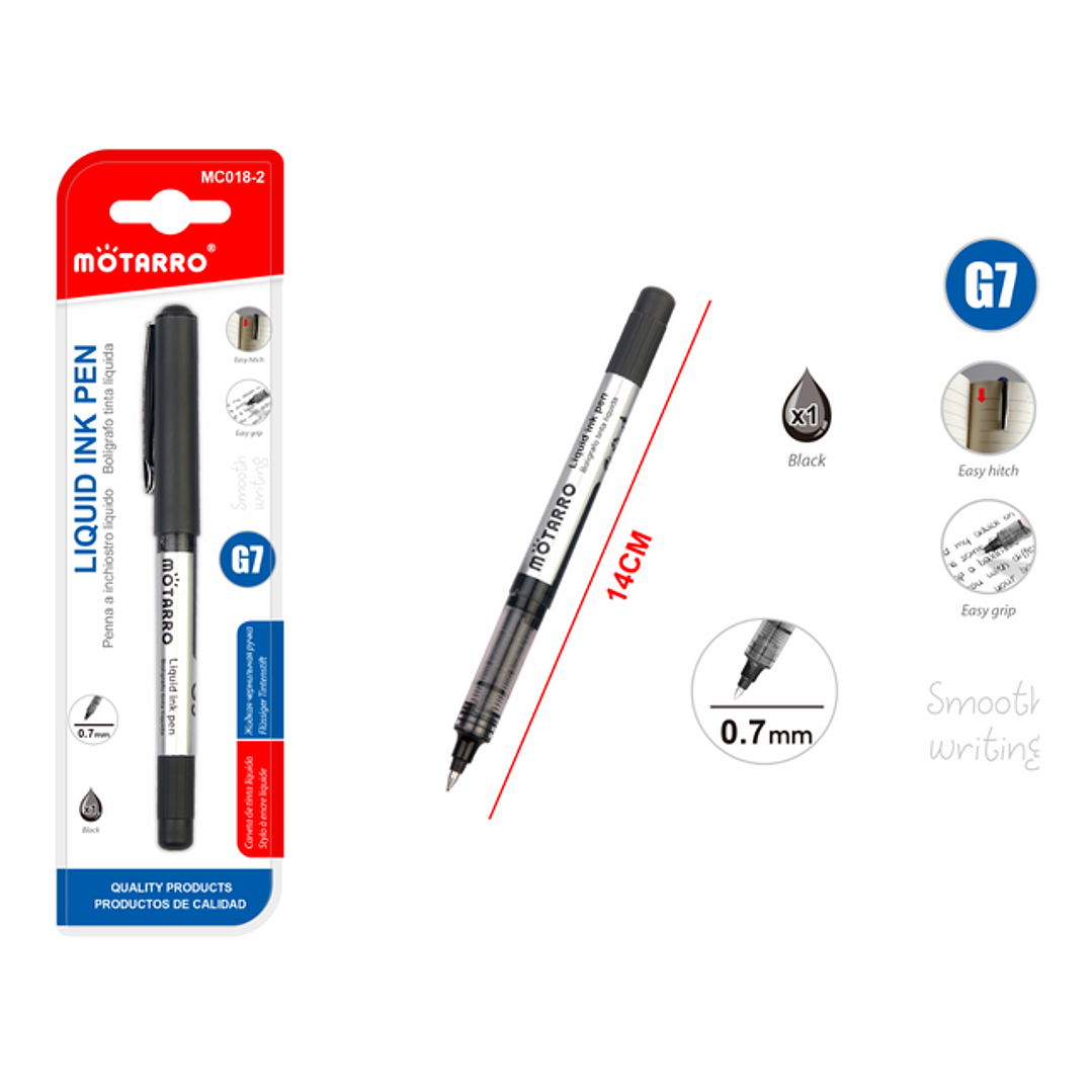 Bolígrafo Tinta negra 0,7mm 1