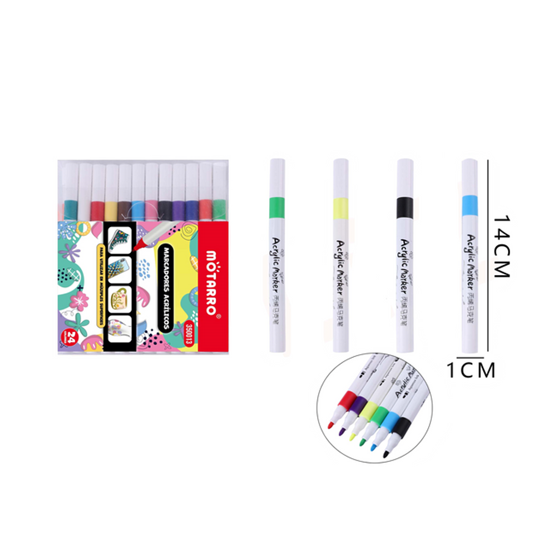 Marcadores Acrilicos 24 Colores 1