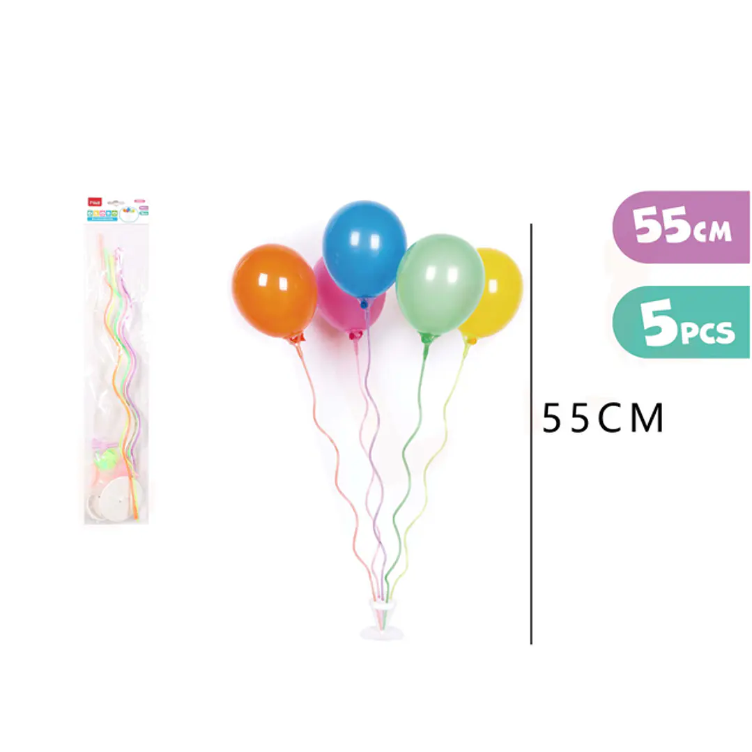Soporte de Globo Colores 55cm 5pcs 1