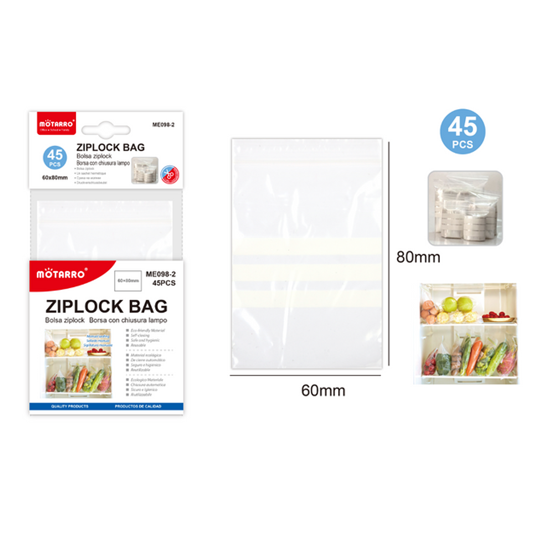 Bolsa Ziplock 68 Cm 45 Pcs 1