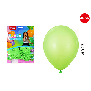 Globos verde manzana 25cm 25pcs