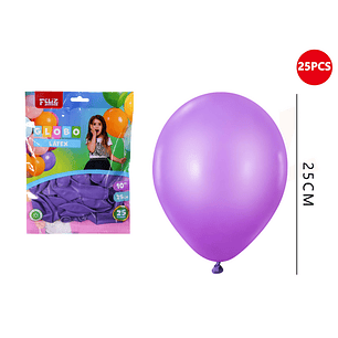 Globos Morado 25 Cm 25 Pcs