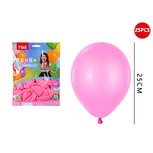 Globos rosa caramelo 25cm 25pcs