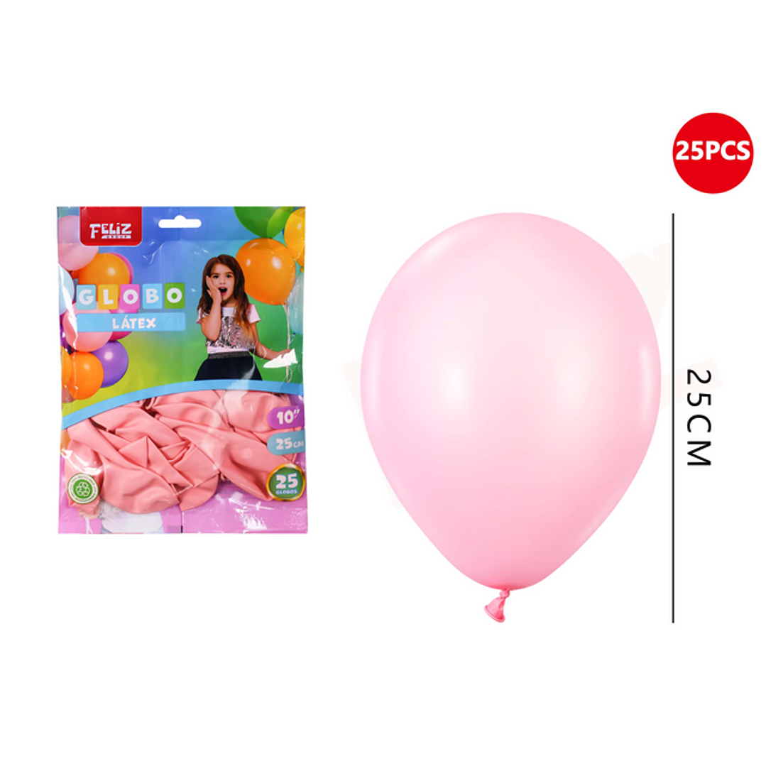 Globos rosado claro 25cm 25pcs 1