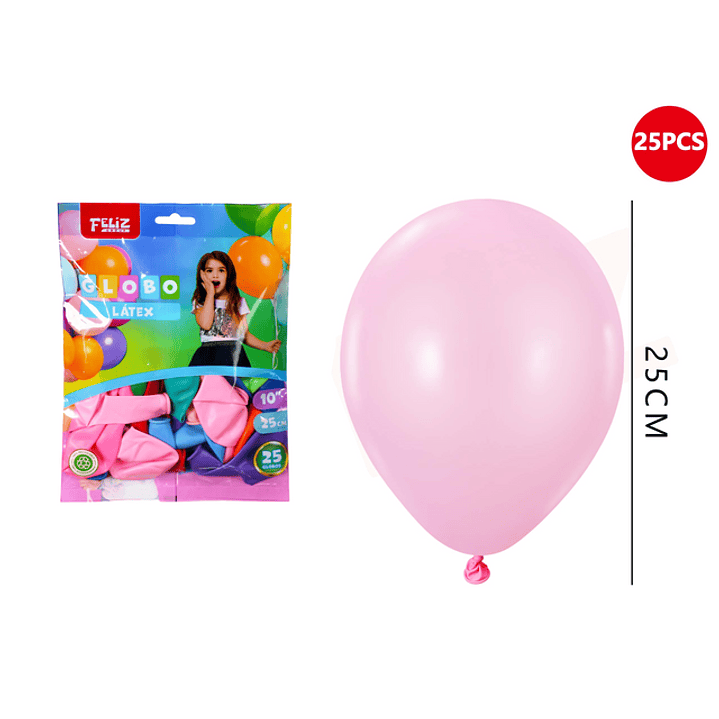 Globos Colores 25 Cm 25 Pcs 1