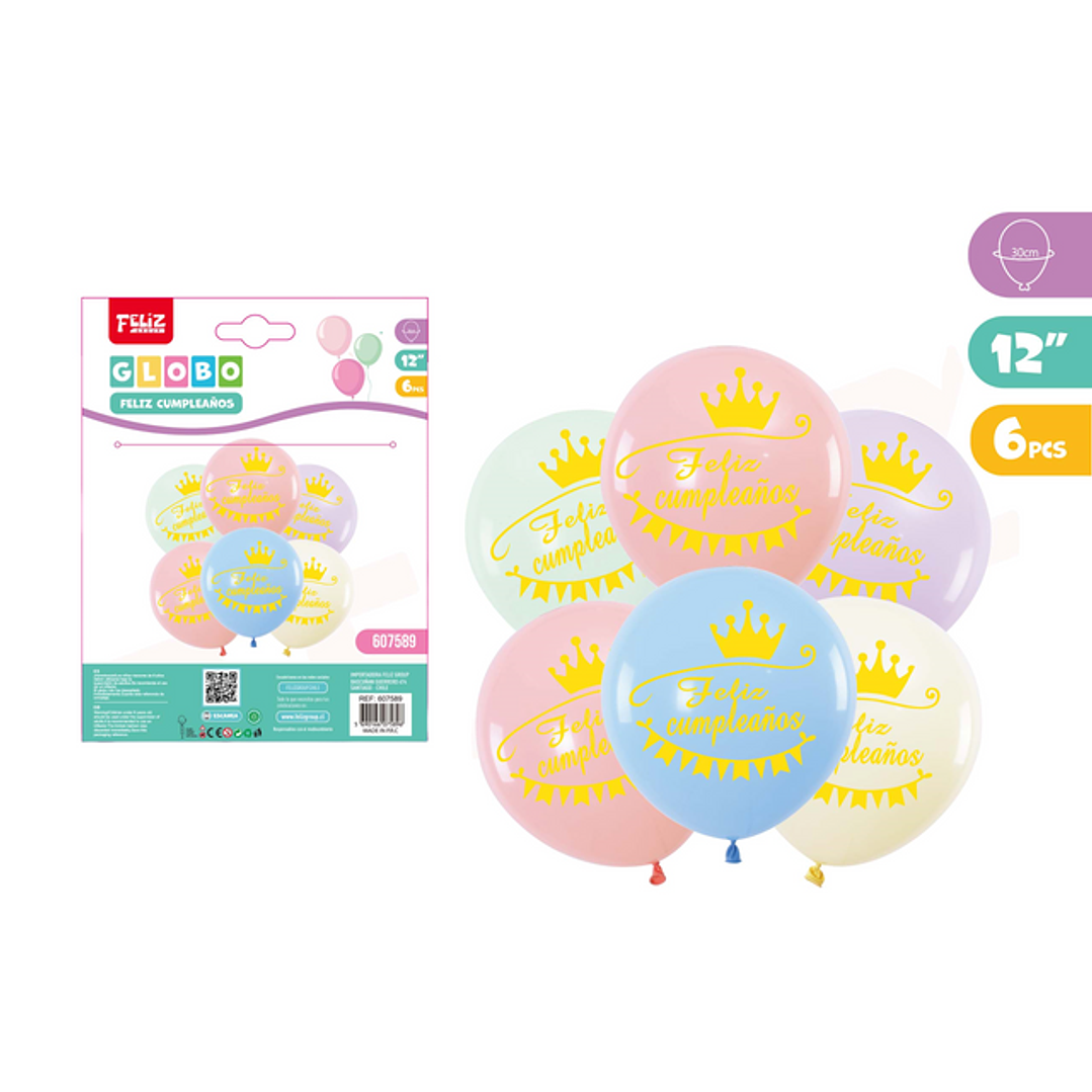 Set Globos Rosado y Celeste 7 pcs 1