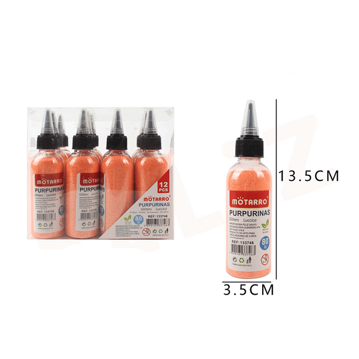 Escarcha Naranjo 80g 3,5*13,5cm 1