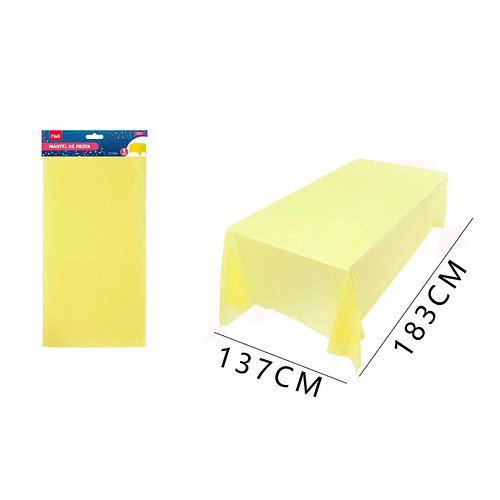 Mantel de fiesta amarillo 137x183 cm