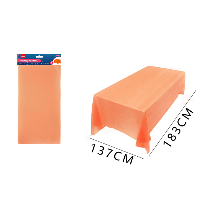 Mantel de fiesta naranjo 137x183 cm 1