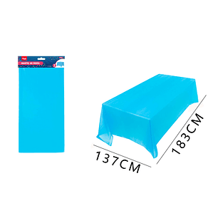 Mantel de fiesta celeste claro 137x183 cm