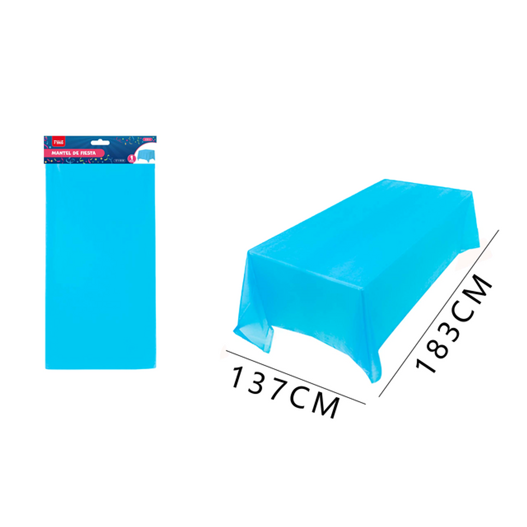 Mantel de fiesta celeste claro 137x183 cm 1
