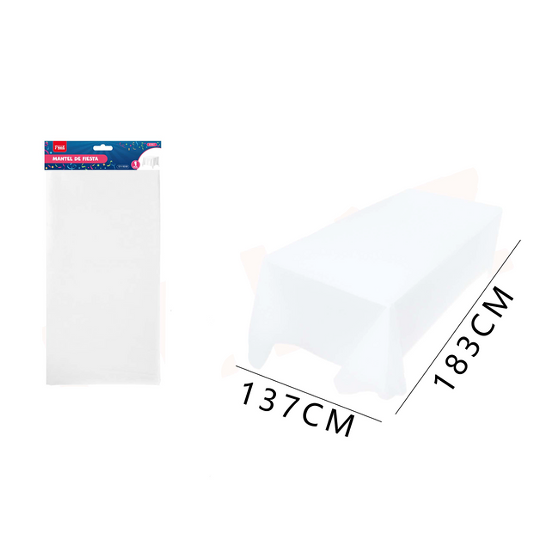 Mantel De Fiesta Blanco 137X183 Cm 1