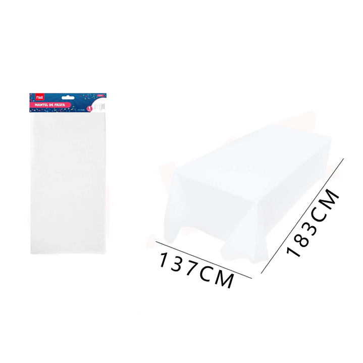 Mantel De Fiesta Blanco 137X183 Cm 1
