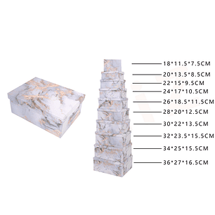 Cajas De Regalo Marmoleada 10 Pcs