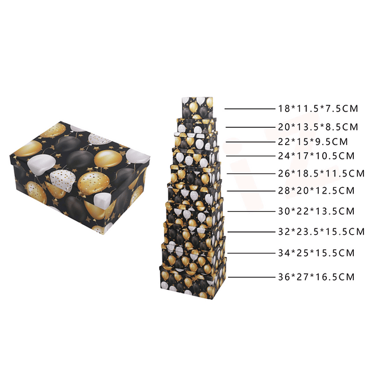 Cajas De Regalo Globos 10 Pcs 1