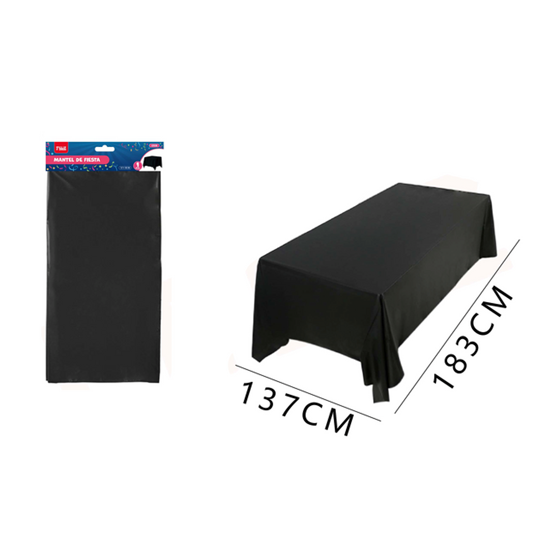Mantel De Fiesta Negro 137X183 Cm 1