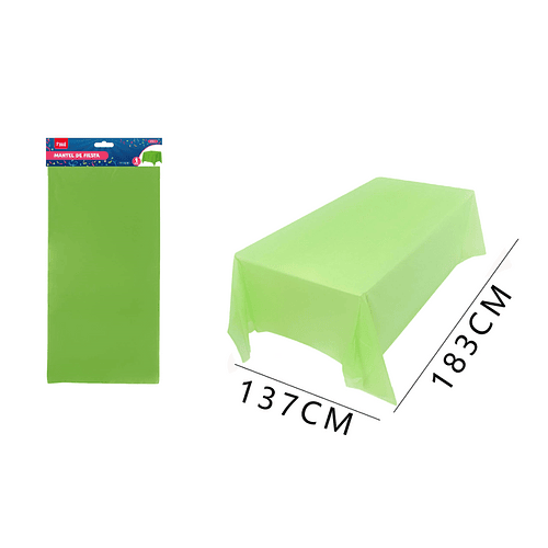 Mantel de fiesta verde 137x183 cm