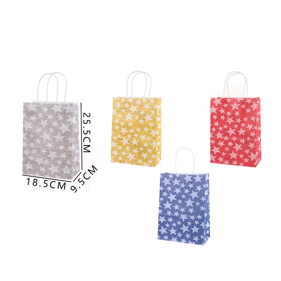 Bolsa de regalo M estrellas 18.5x9.5x25.5 cm 1