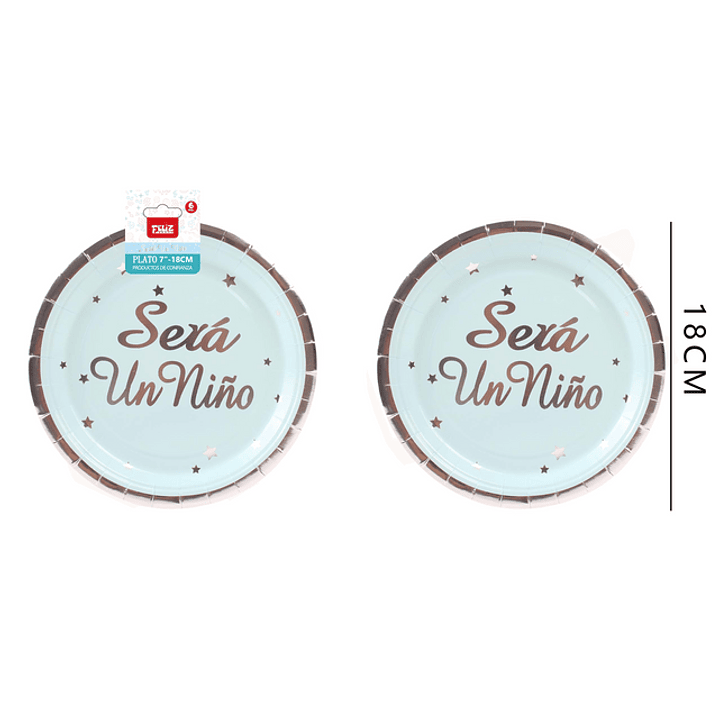 Platos Será un Niño 18cm 6pcs 1