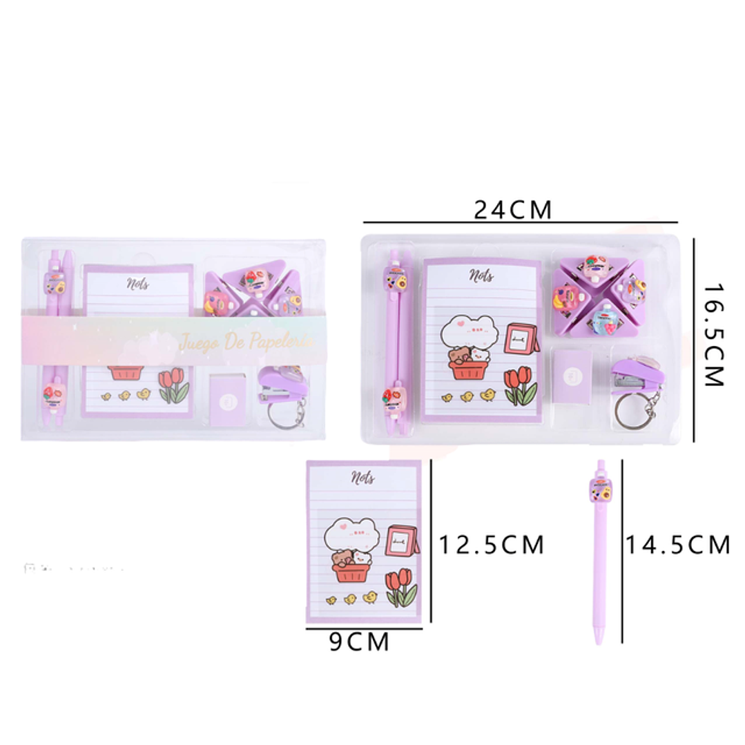Set De papelería morado 24x 16.5 cm 1