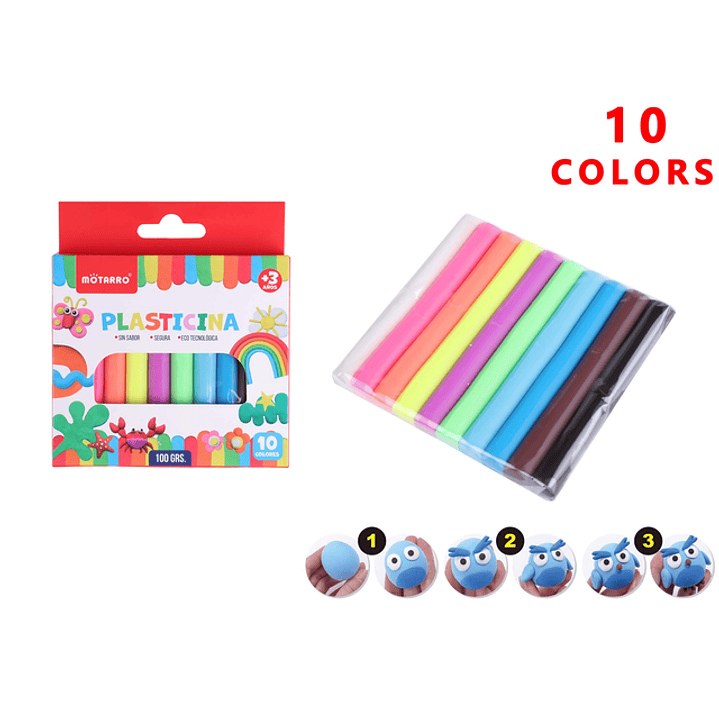 Plasticina Color Pastel 10 Colores 100 G 1