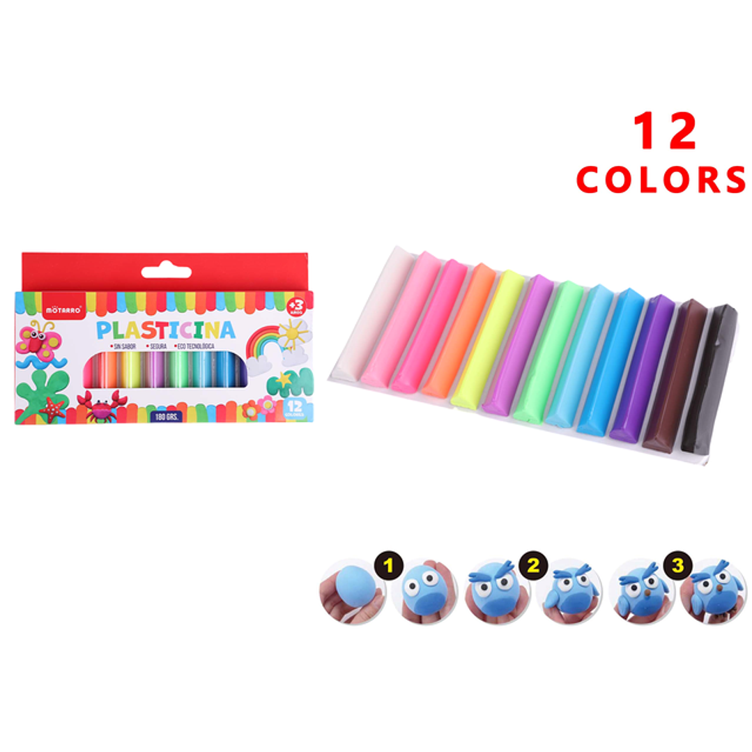 Plasticina Colores 12 Colores 180G 1