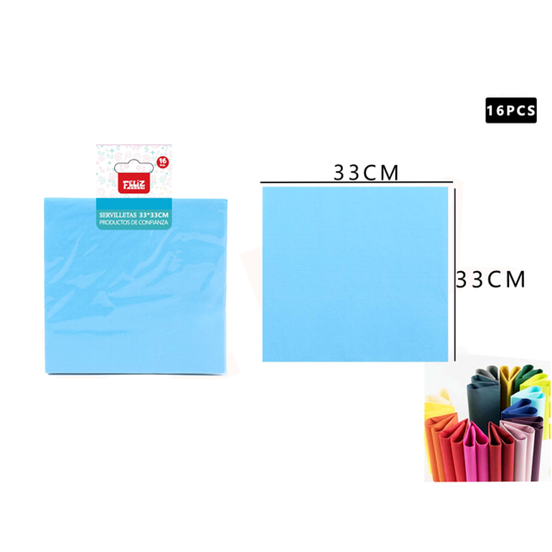 Servilletas papel celeste 33x33 cm 16 pcs 1