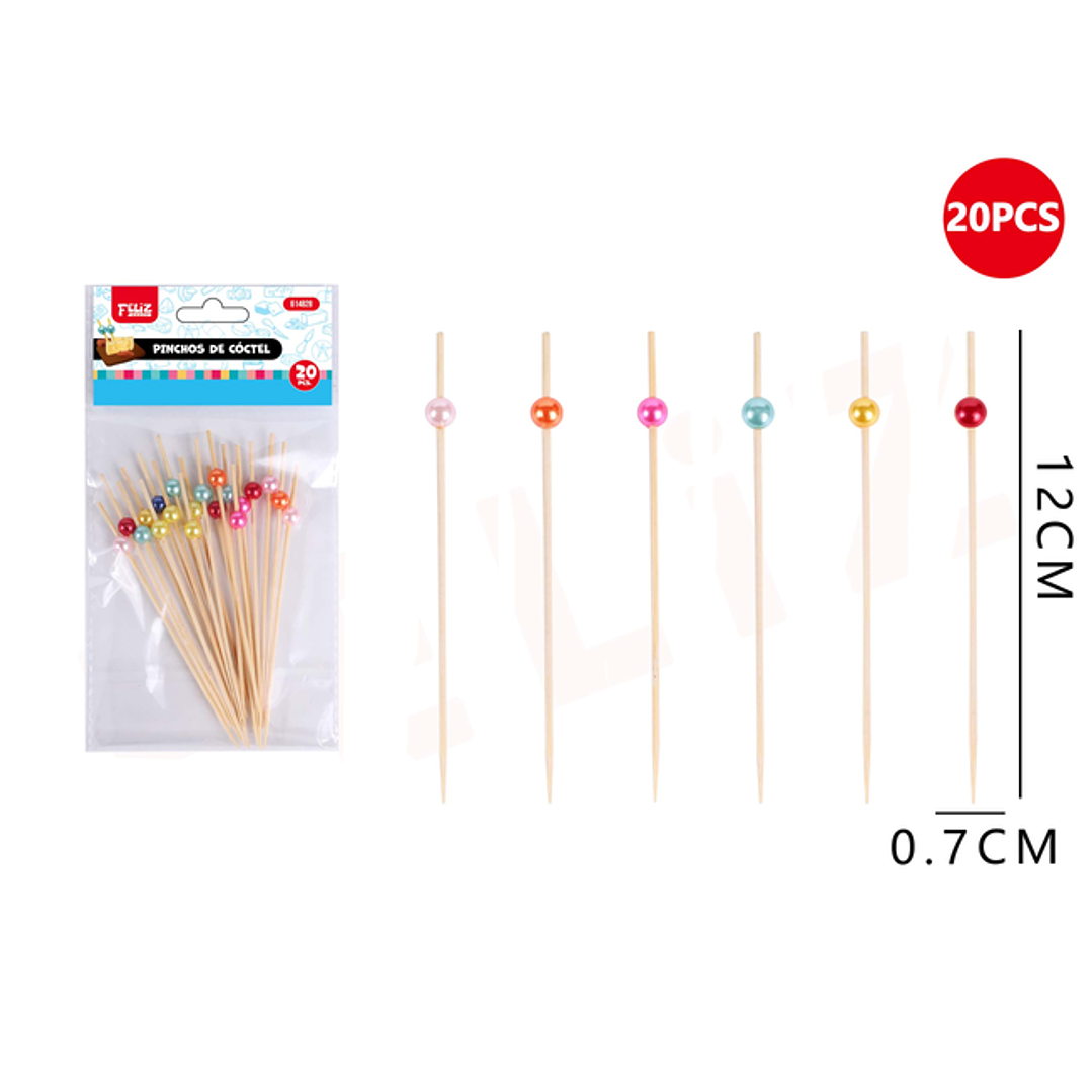 Pinchos de cóctel perlas 0.7x12cm 20pcs 1