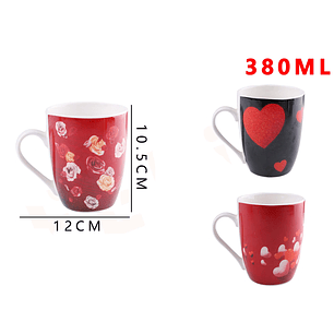 Tazón de cerámica diseños 380 ml 12x10.5 cm