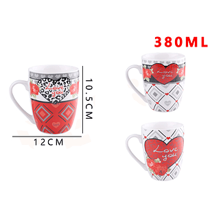 Tazón de cerámica Love you 380 ml 12x10.5 cm