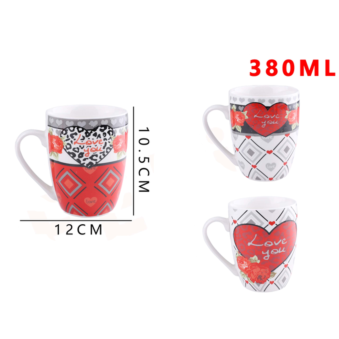 Tazón de cerámica Love you 380 ml 12x10.5 cm 1