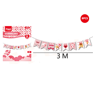 Guirnalda día de los enamorados 3M 8 pcs
