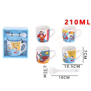 Tazón de ceramica Super papá 10.5x7 cm 210 ml