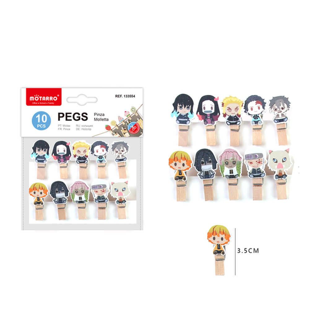 Pinzas Personajes 3.5cm 10pcs 1