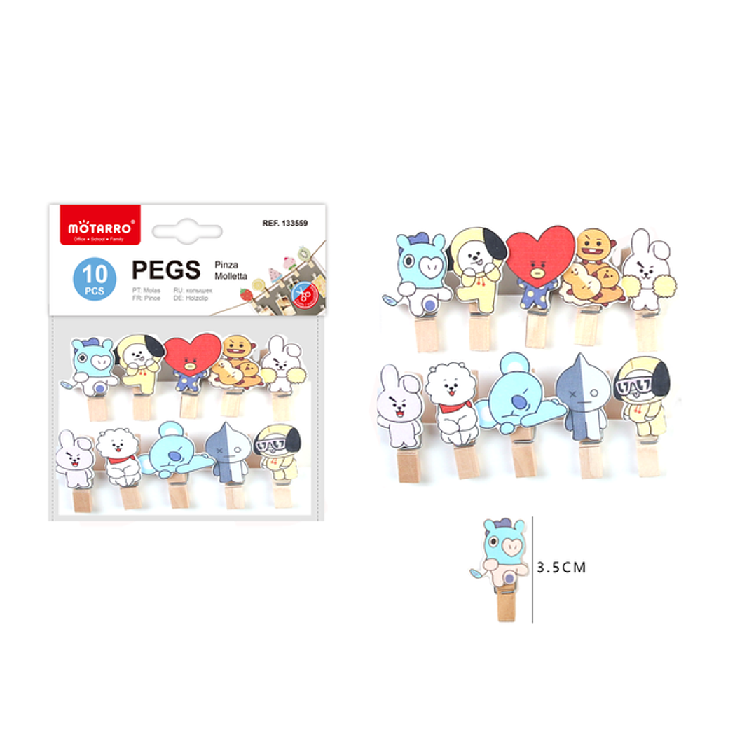 Pinzas Kpop 3.5cm 10pcs 1