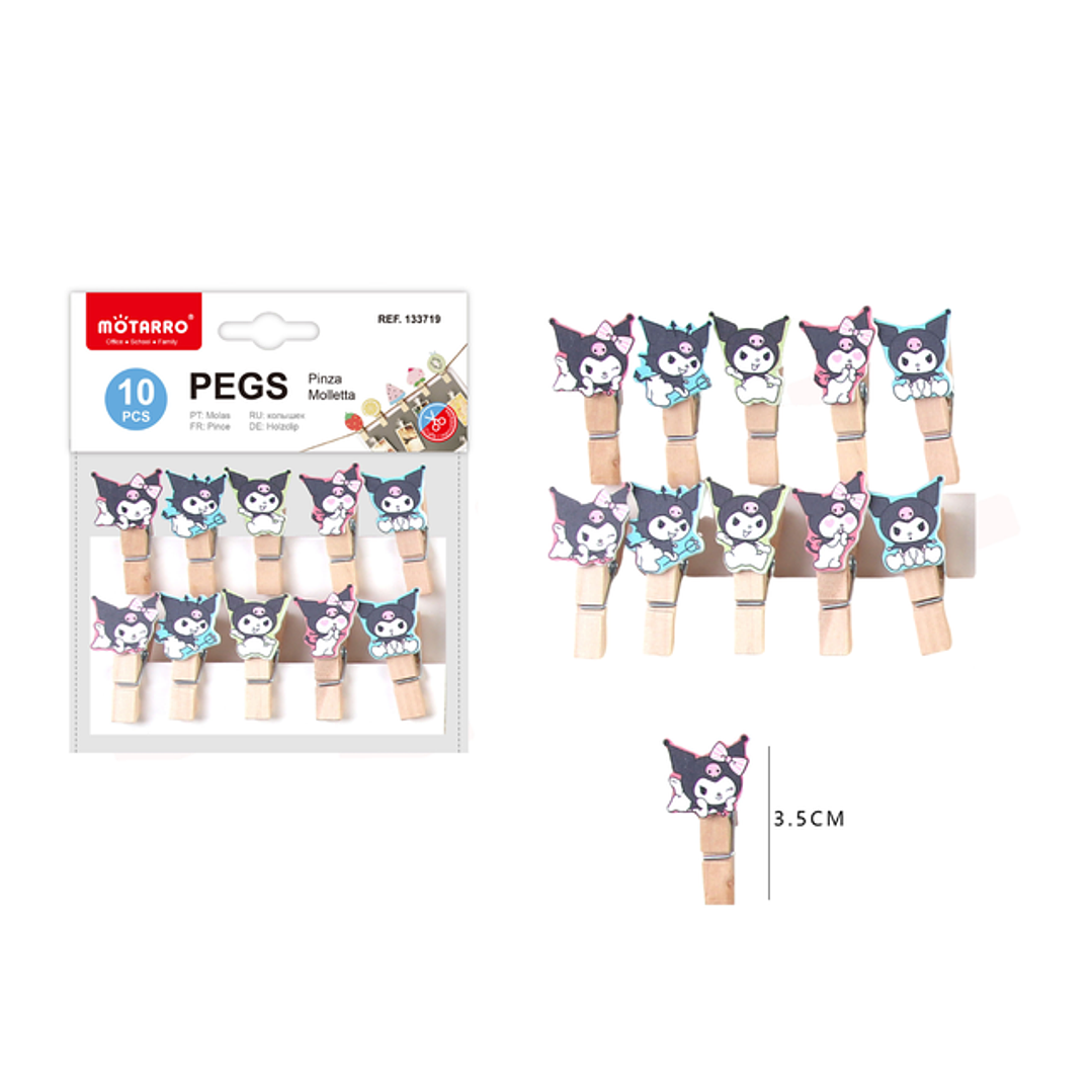 Pinzas Conejta Mala 3.5cm 10pcs 1